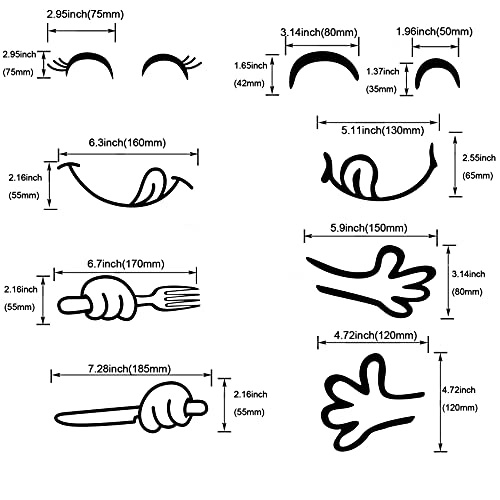 Ancirs 2 Pack Smile Fridge Stickers, Cute Refrigerator Decal Smiling Face Stickers, Adhesive Vinyl Stickers On Freezer, Kitchen Wall Inside House #TOP3