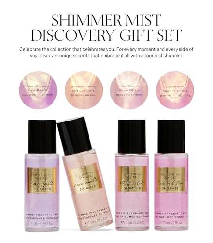 victoria39s secret fragrance mist collection 4 piece shimmer mini gift set assorted scents