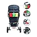 Familidoo H3E 3 Seat Baby Stroller - Tandem Daycare Triple Stroller with 5 Point Safety Harness - for Infants & Toddlers 0-3 Years - Lightweight & Foldable - All Reclining Seats