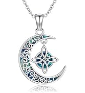 VONALA Collana con nodo di maternità celtico, in argento Sterling 925, con ciondolo a forma di trinità, gioielli irlandesi, regali per donne e ragazze, Argento sterling