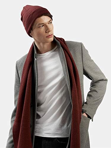 Hanse-Troyer Berretto In Lana Merino 100% A Maglia Fine - Prodotto In Germania, Antigraffio, Caldo E Traspirante (Blu Mare, Taglia Unica) - 5