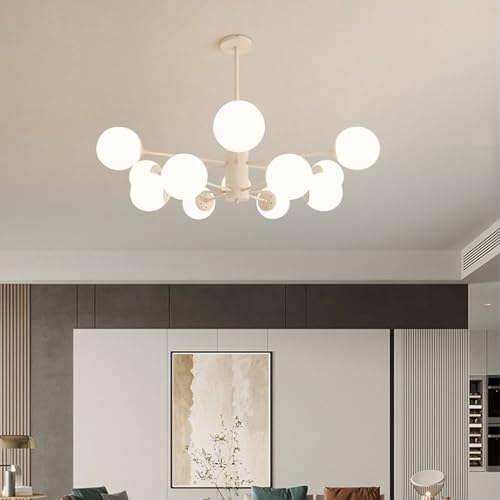 Lustre en verre globe E27 au design suspendu moderne et raffiné - 4
