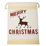 BOLSO ROBUSTO: Nuestros dulces bolsas de regalo de Navidad están hechas de material de lona resistente que es duradera, puede segura al contacto con la piel o los alimentos y puede ser reutilizado durante más tiempo. El material del interior se siente suave que evitar que se raye al almacenar