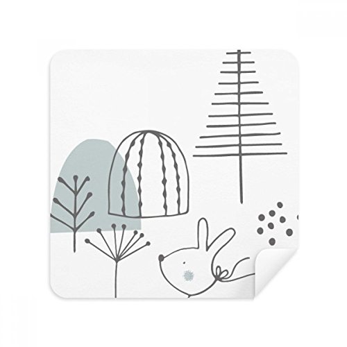 Chiffon de nettoyage en suède DIYthinker avec motif cartoon chiot pour écran de téléphone 2Pcs