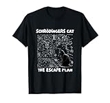 Design Amusant de Plan d'évasion de Chat Schrodinger Physics Quantum T-Shirt