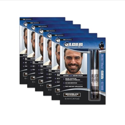 Blackbeard for Men Instant Beard Color (6 pack)