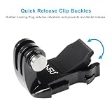 HSU Mocowania samoprzylepne do kasku dla GoPro, mocowanie klamry samoprzylepnej z zestawem akcesoriów śrubowych dla kamer Insta360 i Osmo Action (12 w 1)