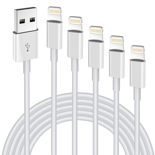 Image of iPhone Charger Fast Charging[Apple MFi Certified] 5pack 3 /3 /6 /6 /10FT Long Lightning Cable High Speed Data Sync Cord Compatible with 14 /13 /12 /11 Pro Max /XS MAX /XR /XS /X /8 /7 /Plus /6S /6 /SE /5S&More