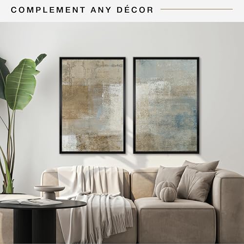 MCS Studio Gallery Movie Poster Frame 27x40 Black Woodgrain, Vertical & Horizontal Wall Hanging Large Picture Frame for Photos, Artwork & Custom Posters (2-Pack)