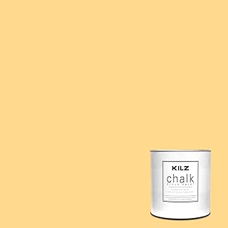 KILZ Chalk Style Paint, Interior, Ultra Flat, Yellow Duckling, 1 Quart