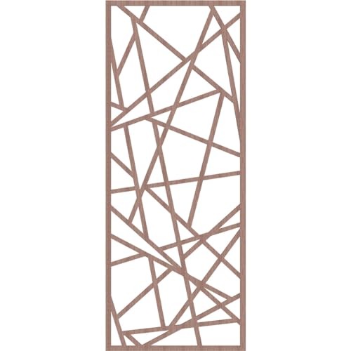 Image of Conway Decorative Pierced Fretwork Wood Wall Panels, 27 3 /8 inchW x 69 3 /8 inchH x 3 /8 inchT, Walnut