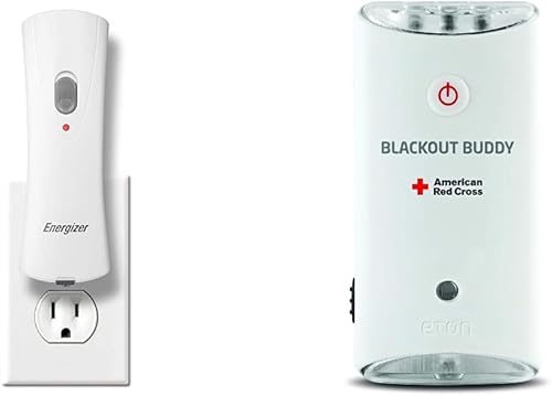 Energizer Weatheready - Linterna LED recargable (paquete de 1) y linterna de emergencialuz nocturna Eton Buddy con giro