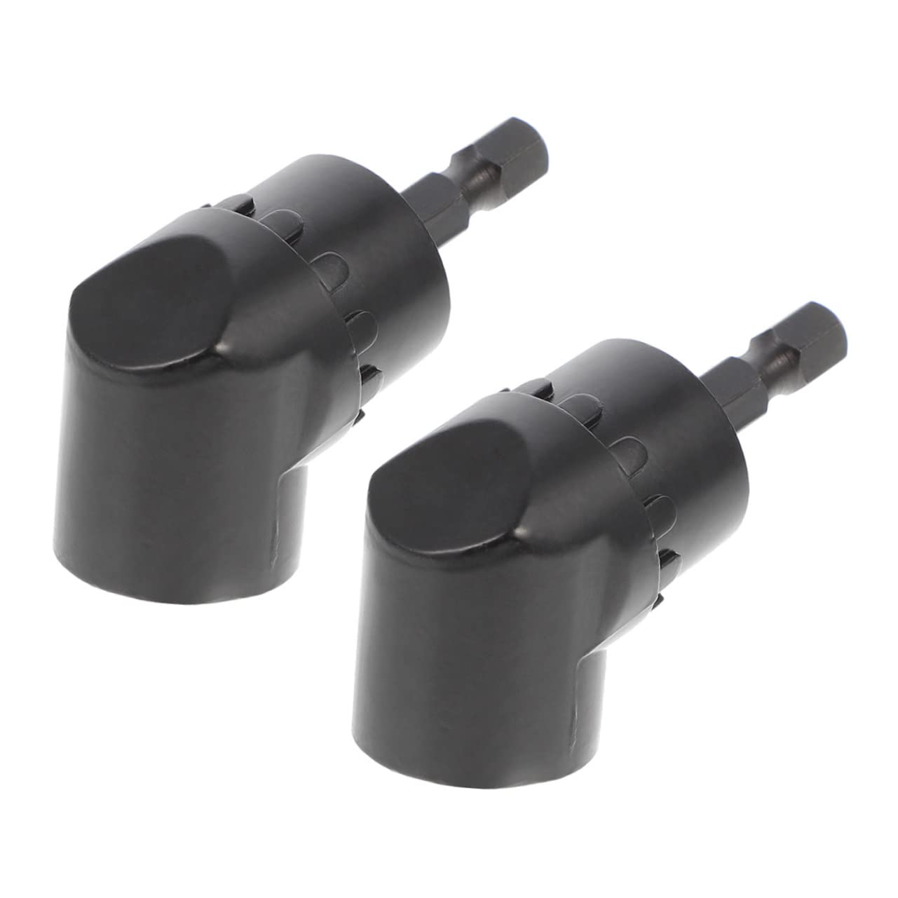 IWOWHERO 2pcs 105 Bit Corner Electric Screwdriver Angled Bit Holder Power Screwdriver Hex Drill Bits Hex-Shank Screwdriver Drill Attachment Adapter Black Chrome Vanadium Alloy Steel
