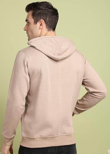 Image of Alan Jones Clothing Men's Solid Zipper Hooded Sweatshirt | Ribbed Hem, Lined Hood, Side Pockets, Durable Zip | Multiple Colors