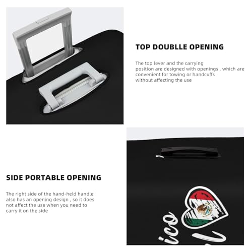 Travel Luggage Cover Mexico Mexican Girl Heart Fashion Washable Baggage Suitcase Protector Fit For Luggage Large4