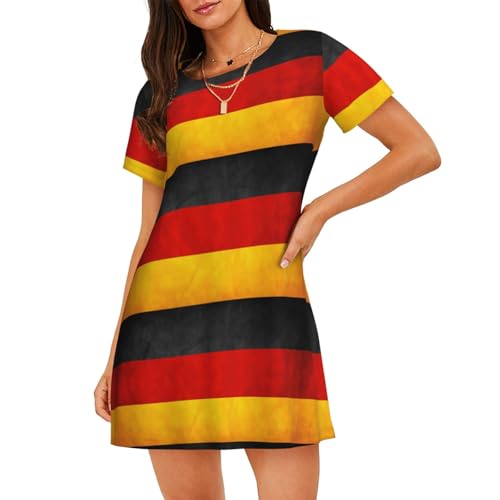 Chemise de nuit Allemagne femme manches courtes pour soirée match et détente