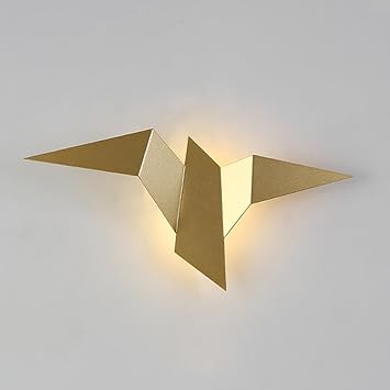 Metal Origami Bird Wall Sconces, DIY Wall Lamp, 2W LED Wall Light, Interior Decoration Lighting Wall Lights, Modern Minimalist Wall Lamps for Corridor, Living Room, Background Wall