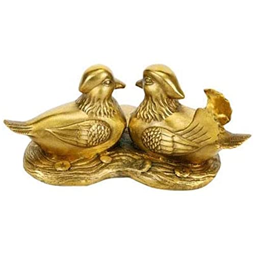 Image of TUKRPQMRI Duck Model Decorative Mandarin Duck Figurine Feng Shui Adornment Love Birds Statue Pure Copper Mandarin Duck Play Water Ornaments Wedding Crafts Gifts/712