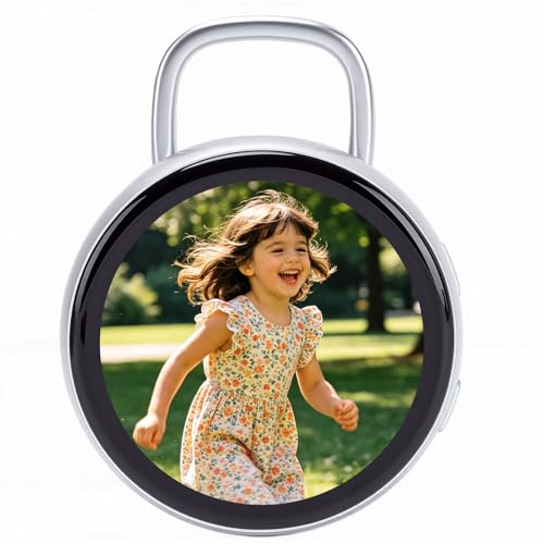 Plyisty Broche Numérique, écran LED Tactile de 1,7 Pouces, Badge Magnétique Rechargeable avec 7 Effets de Lumière de Couleur et Mode de Clignotement Rapide, pour Une Vidéo de 15 Secondes