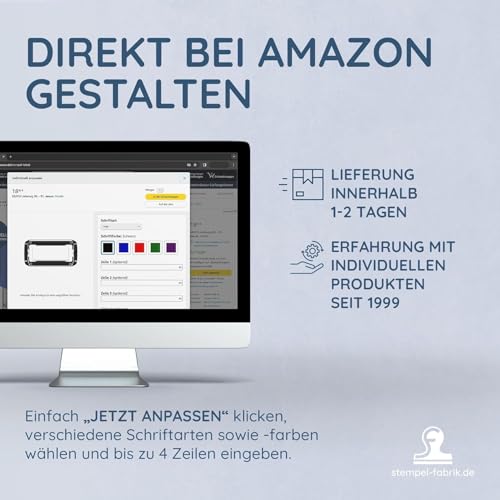 Foto von Stempel personalisiert mit Wunschtext, 4 Zeilen, Imprint 11, 37x14 mm