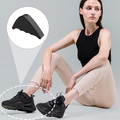 Image of 4 Pairs Shoe Toe Inserts, Adjustable Shoe Filler Inserts for Women Men, One Size Toe Cushion Fillers, Make Shoes Fit Half-Size Cushion Anti Loose & Prevent Heel Sliping (Black)