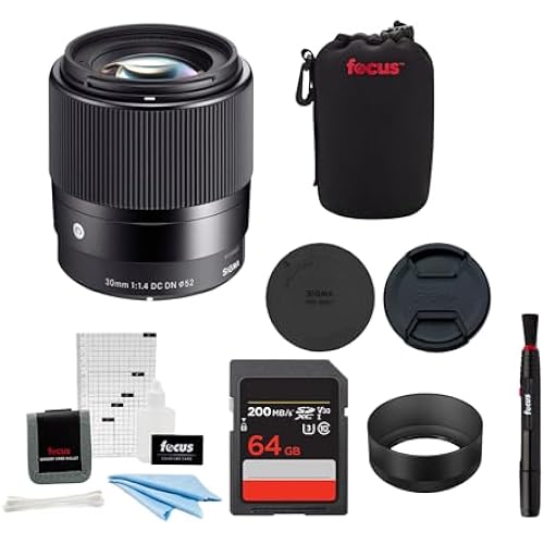 Sigma 30mm f/1.4 DC DN Contemporary Prime Lens for Sony E-Mount Bundle