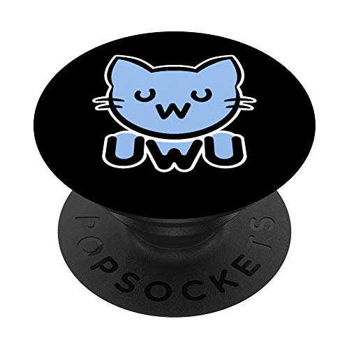 UwU Kitties - Blue Kitty Design PopSockets Support et Grip pour Smartphones et Tablettes