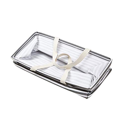 Llarug 46L Large Canvas Collapsible Utility Tote Bag,Oversized Beach Bag,Reusable Grocery Shopping Bag,Carry Bag,Laundry Basket (Gray White,1Pc) #TOP6