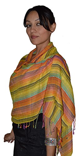 Treasures Of Morocco Moroccan Shoulder Shawl Breathable Cotton Head Scarf Silky Soft Exquisite Wrap Yellow2
