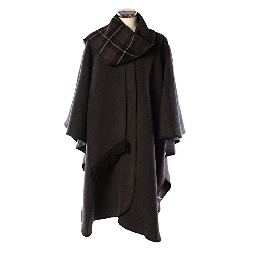 Heritage of Scotland - Poncho - para Mujer Negro Gris Oscuro