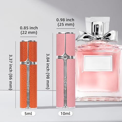 muilsae AF01RD Leather Perfume atomiser, 5ml Bottom Fill Travel Perfume Bottle, Refillable Perfume Dispenser for Women & Men (Red 5ml) by muilsae - Image 6