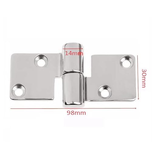Pair Of Boat Stainless Steel Deck Door Left&Right Lift-Off/Take-Apart Hinge,98X30Mmsquare Edge Corner Cabinet Gate Hinge Hardware #TOP4