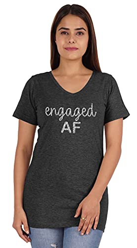 Inkdotpot Engaged AF Chemise Mariée Bachelorette Fête Chemise T-Shirt Nuptiale T-Shirt Mariage-MC