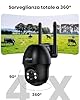 ieGeek 4G Telecamere da Esterno senza Fili, 2K 3MP Telecamera Pannello Solare con Sim, Batteria 10000mAh,PTZ 360°,Rilevamento PIR, Visione Notturna a Colori,IP65,senza WiFi