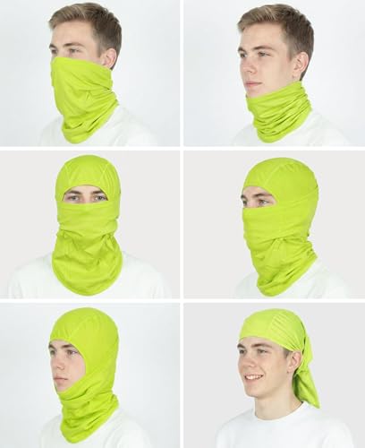Image of BOCOMAL FR Face Mask Flame Resistant Balaclava 5.5oz Lightweight Arc Rated Helmet Liner Covering Hood for Welding