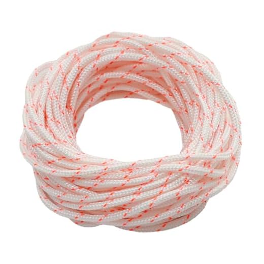Mtanlo 3.0mm Recoil Starter Rope Pull Cord 10-Meter Trimmer Edger Brush Cutter Lawn Mower for Stihl Chainsaw Pull Cord for Husqvarna Chainsaw Cord Recoil Rope Nylon Starter Cord (3.0 mm-Red-10M)