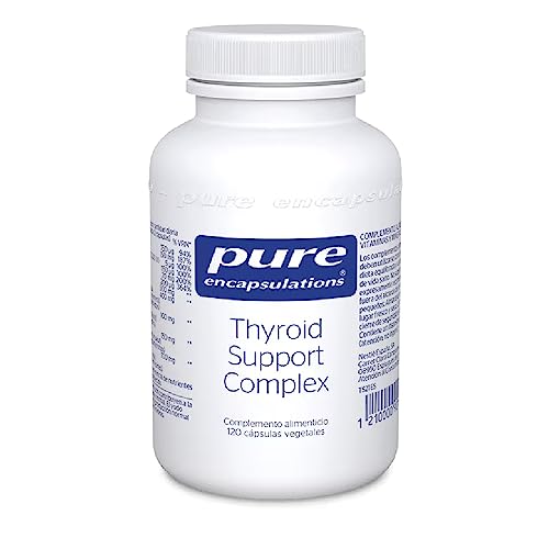 PURE ENCAPSULATIONS Thyroid Support Complex, Combinación de extractos herbales, vitaminas y minerales, Contiene Selenio y Yodo, Complemento alimenticio 120 cápsulas vegetales