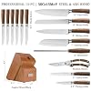 Kangdelun-Ultra-Sharp-15-Piece-Knife-Set-50Cr15MoV-High-Carbon-Stainless-Steel-Torrefied-Brown-Ash-Wood-Handles-Angled-Golden-Brown-Wood-Block-Easy-Hand-Wash-Gift-Box Kangdelun Ultra Sharp 15-Piece Knife Set, 50Cr15MoV High-Carbon Stainless Steel, Torrefied Brown Ash Wood Handles, Angled Golden Brown Wood Block, Easy Hand Wash, Gift Box
