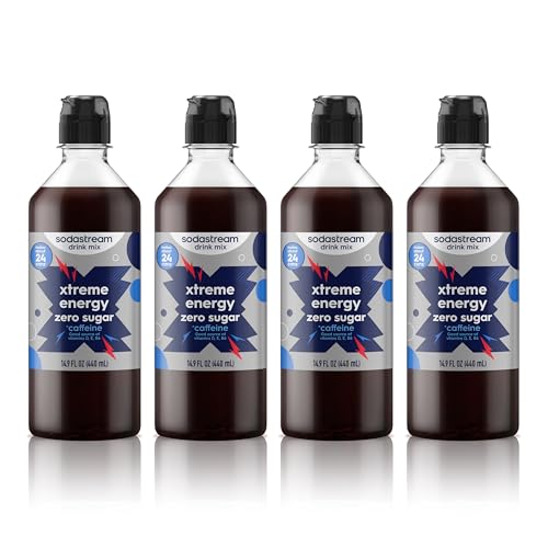 Image of Sodastream Classic Zero Xtreme Energy New Pour Bottle, 14.9 FL Oz Pack of 4