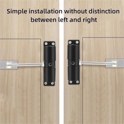 Cierrapuertas automático ajustable negro de resorte resistente para puertas de interior y exterior 8
