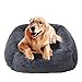 TUAKIMCE Cama para mascotas prémium para perros grandes y extragrandes, cama para perros y gatos, mullida, cojín para perros, lavable, con parte inferior resistente al agua (gris oscuro)