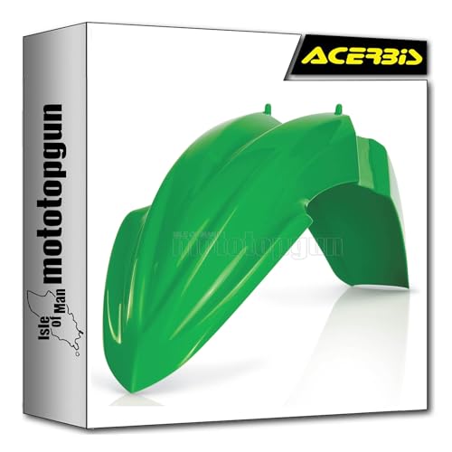 Garde-boue avant vert Acerbis de haute résistance conçu pour habiller votre moto Kawasaki KX 112