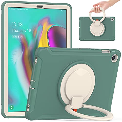 Coque Galaxy Tab S5e robuste 2019 SM-T720 protection enfant verte 360