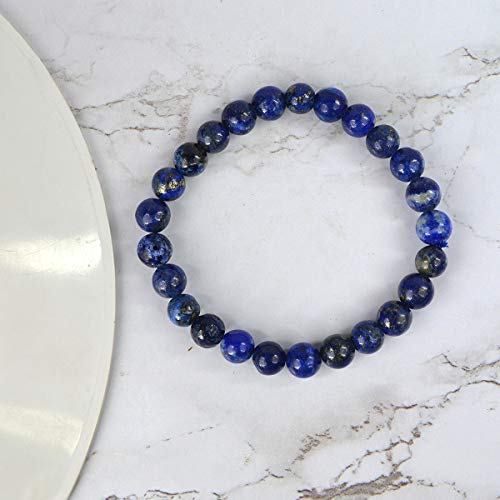 Image of Reiki Crystal Products Certified Natural Crystal Stone 8 mm Round Beads Bracelet for Men and Women | Reiki Charged Gemstone Bracelet | Multiple Stone Variants Available