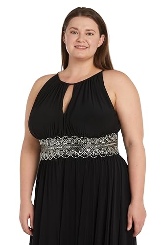 Image of R&M Richards Women's Beaded Waist Gown