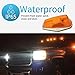 5PCS Cab Lights Compatible with 1973-1997 Ford F-150 F-250 F-350 F-450 F-550 Super Duty Pickup Trucks, Amber LED Roof Marker Light Kit