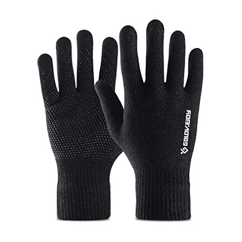 Thermal Knitted Winter Gloves Men Women Thick Warm Windproof Touchscreen Sport Gloves Outdoor Full Finger Gloves for Dress Driving Motorcycle Running Cycling Skiing Hiking Hunting Climbing Camping Cover