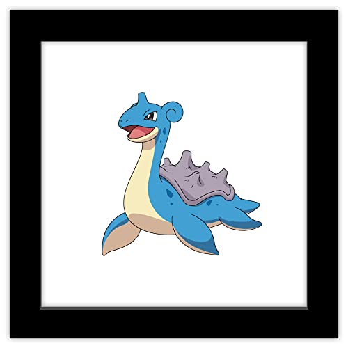 Trends International Gallery Pops Pokemon - Lapras Wall Art, Black Framed Version, 12'' x 12''