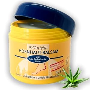 D’Aniello 125ml Hornhautentferner lösung Balsam mit Aloe Vera Gel – Fußpflege – Fußcreme – Fußmaske – Schrundensalbe Füße – Urea Creme