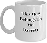 Tasses de nouveauté pour les noms de famille BARRETT - Idées de tasse de café pour les hommes Papas Frères Oncles